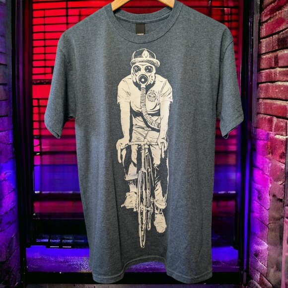 Obey Gas Mask Bike T-Shirt, Medium - Picture 1 of 4